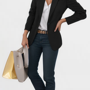 Polished Charm Buttoned Blazer
