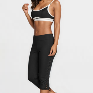 Lace-Up Capri Leggings