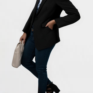 Polished Charm Buttoned Blazer