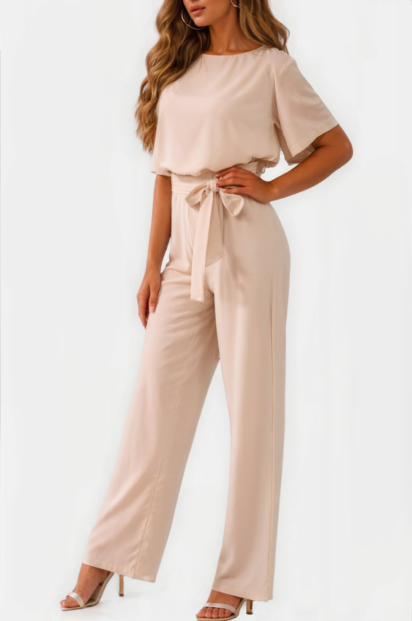 Soft-Touch Printed Jumpsuit