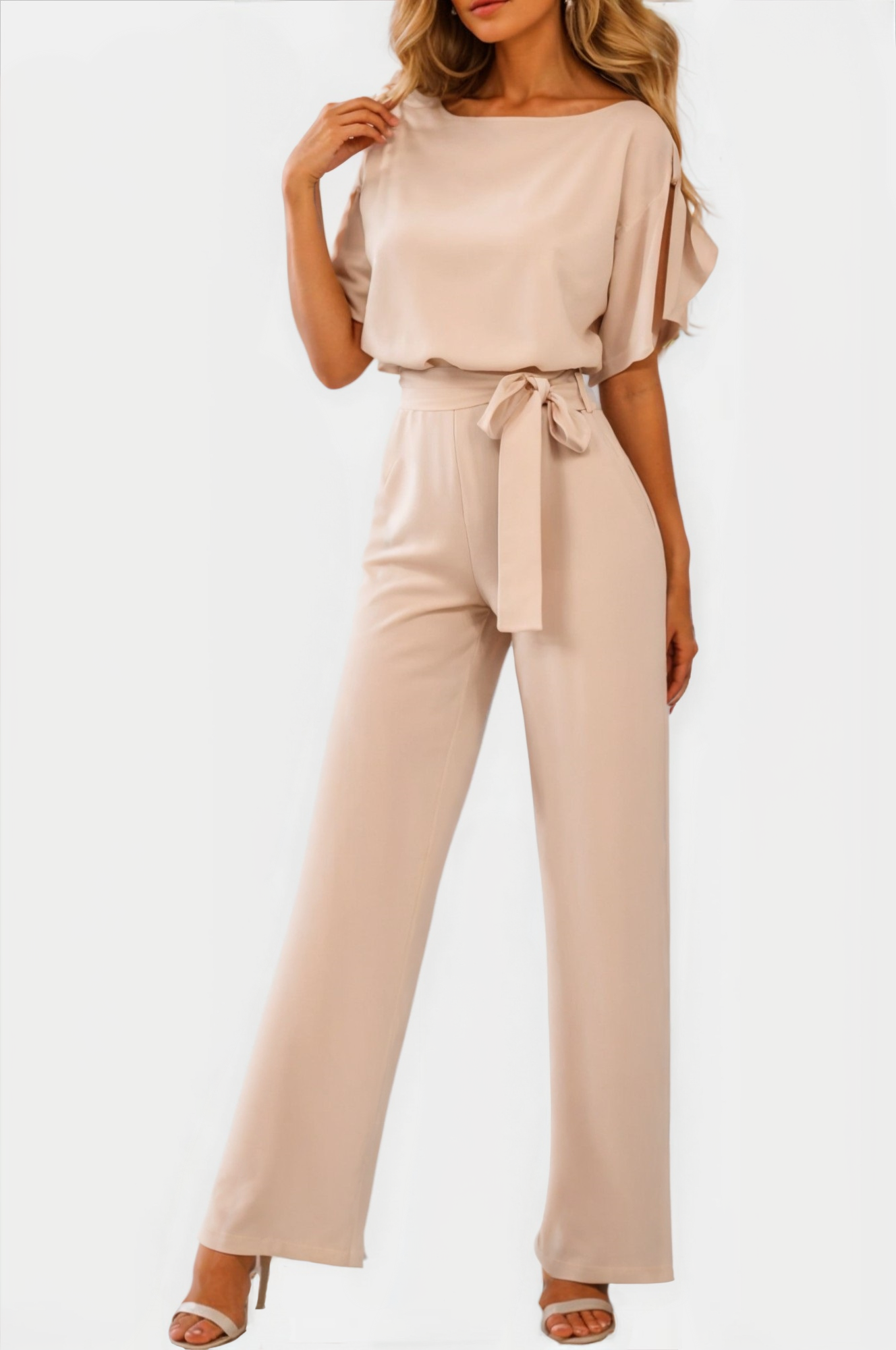 Soft-Touch Printed Jumpsuit