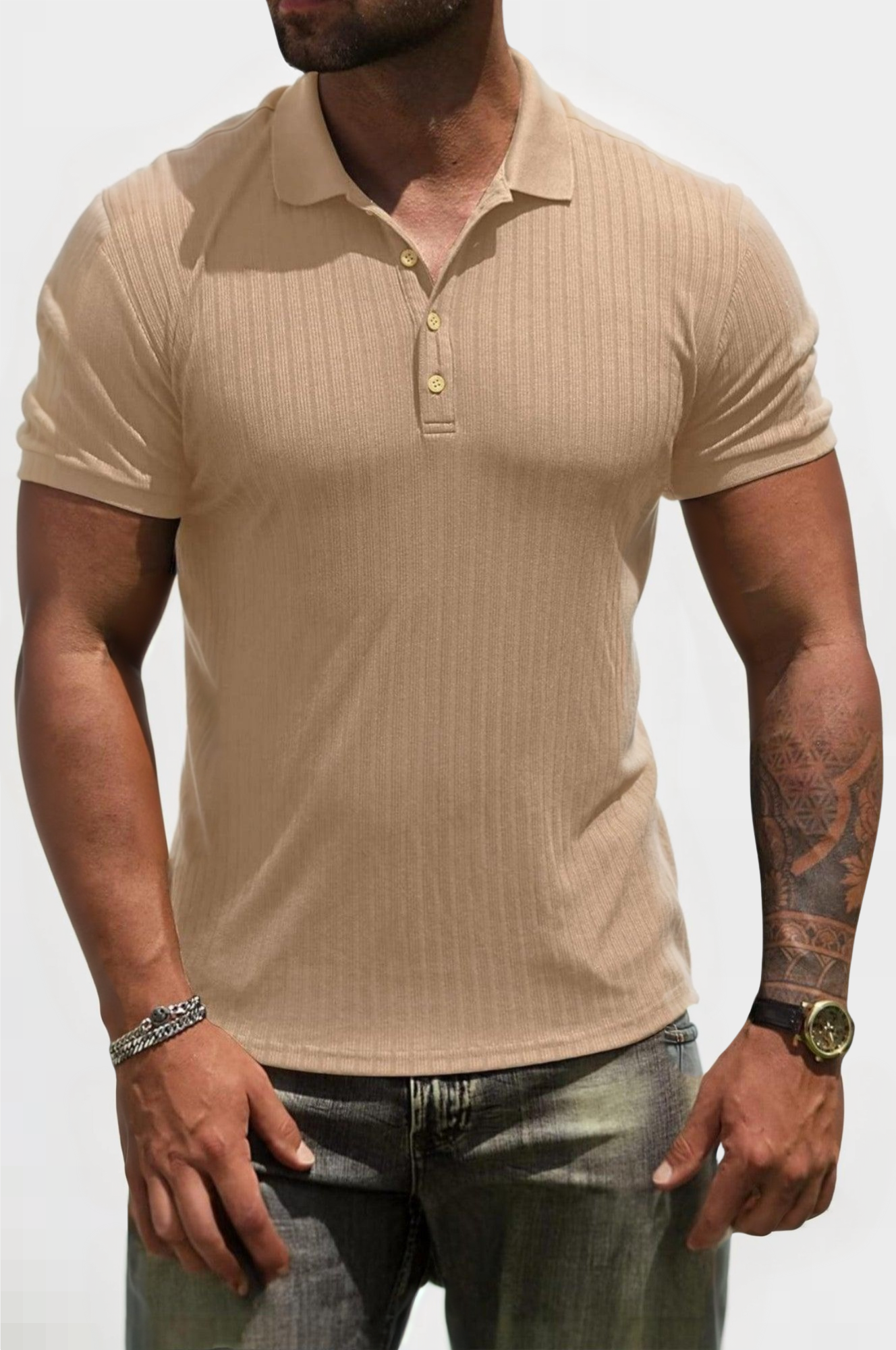 Striped Mercerized Polo