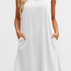 Elegant Edge Midi Lace Dress
