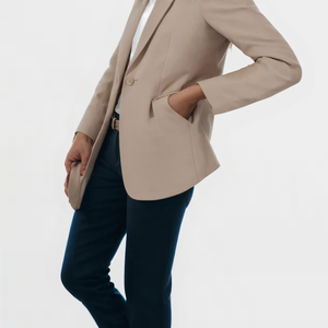 Polished Charm Buttoned Blazer