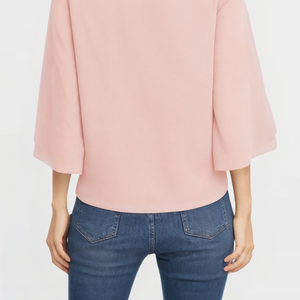 Chiffon shirt with ruffled sleeves