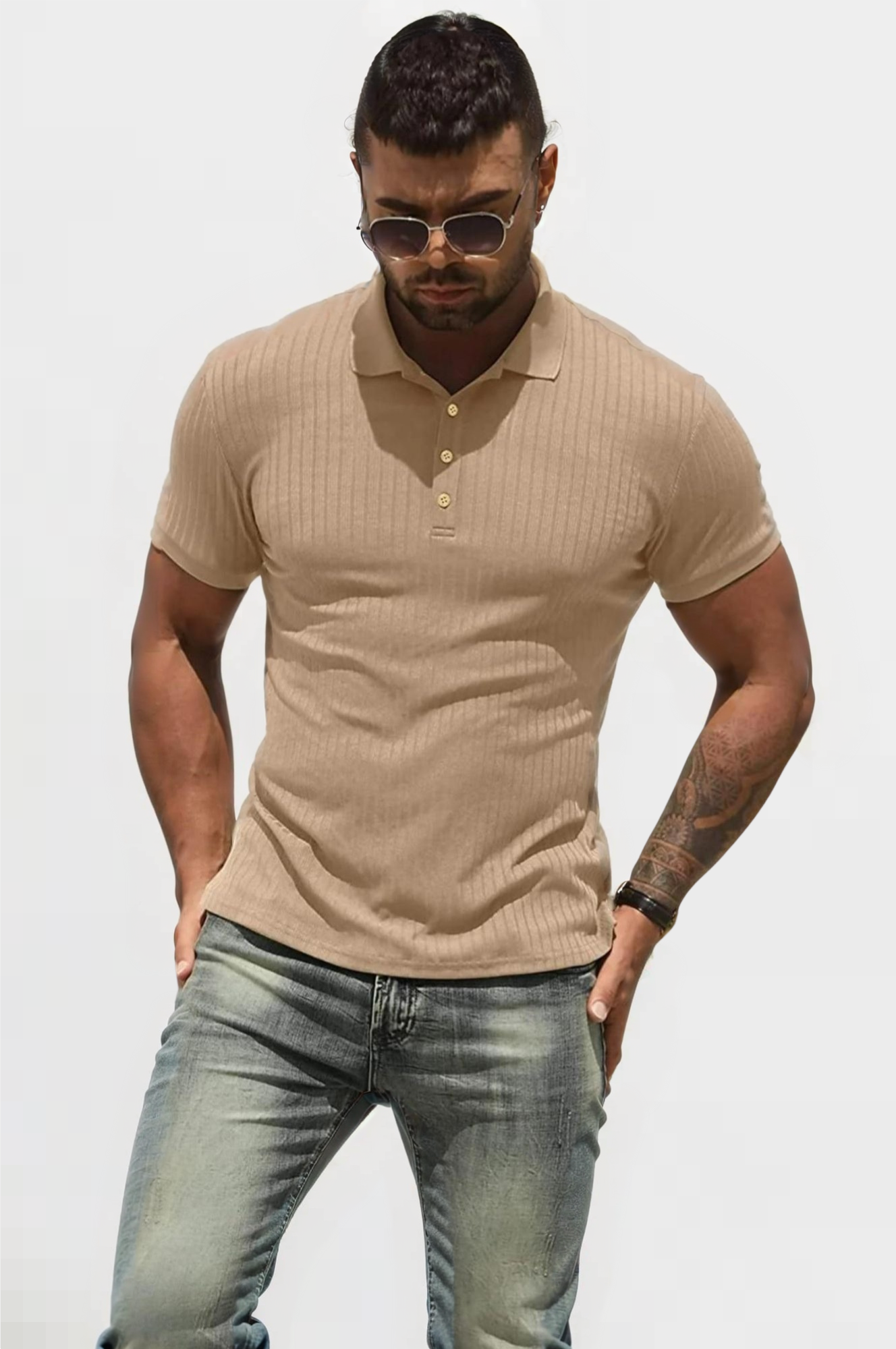 Striped Mercerized Polo