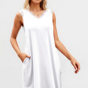 Elegant Edge Midi Lace Dress