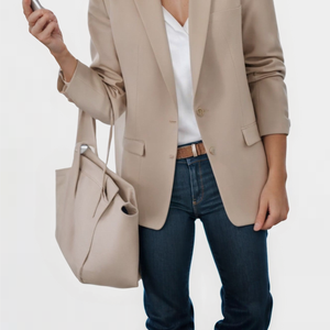 Polished Charm Buttoned Blazer