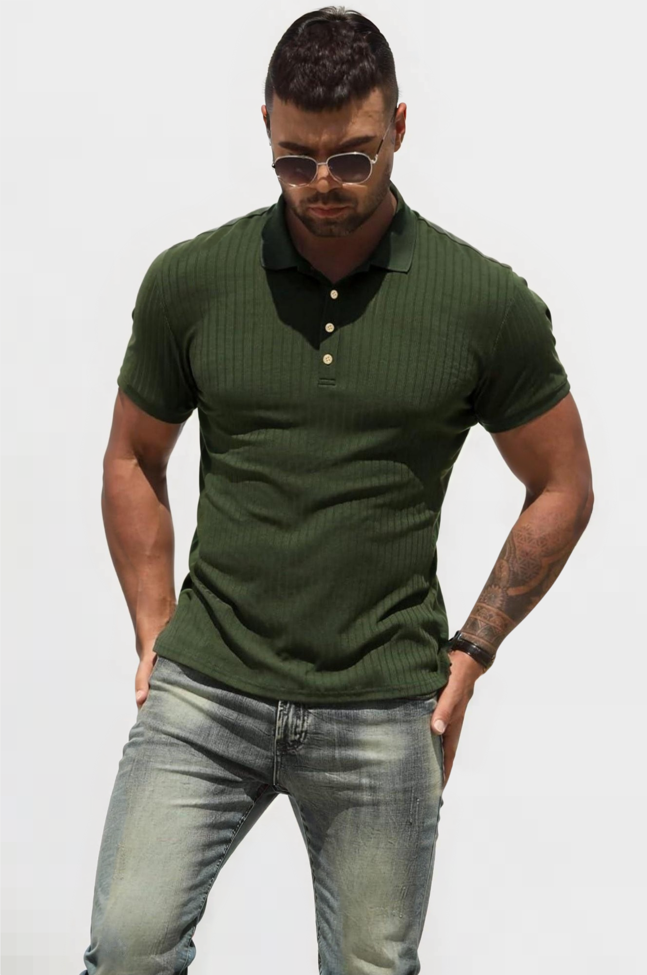 Striped Mercerized Polo