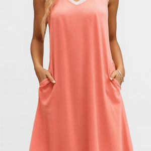 Elegant Edge Midi Lace Dress