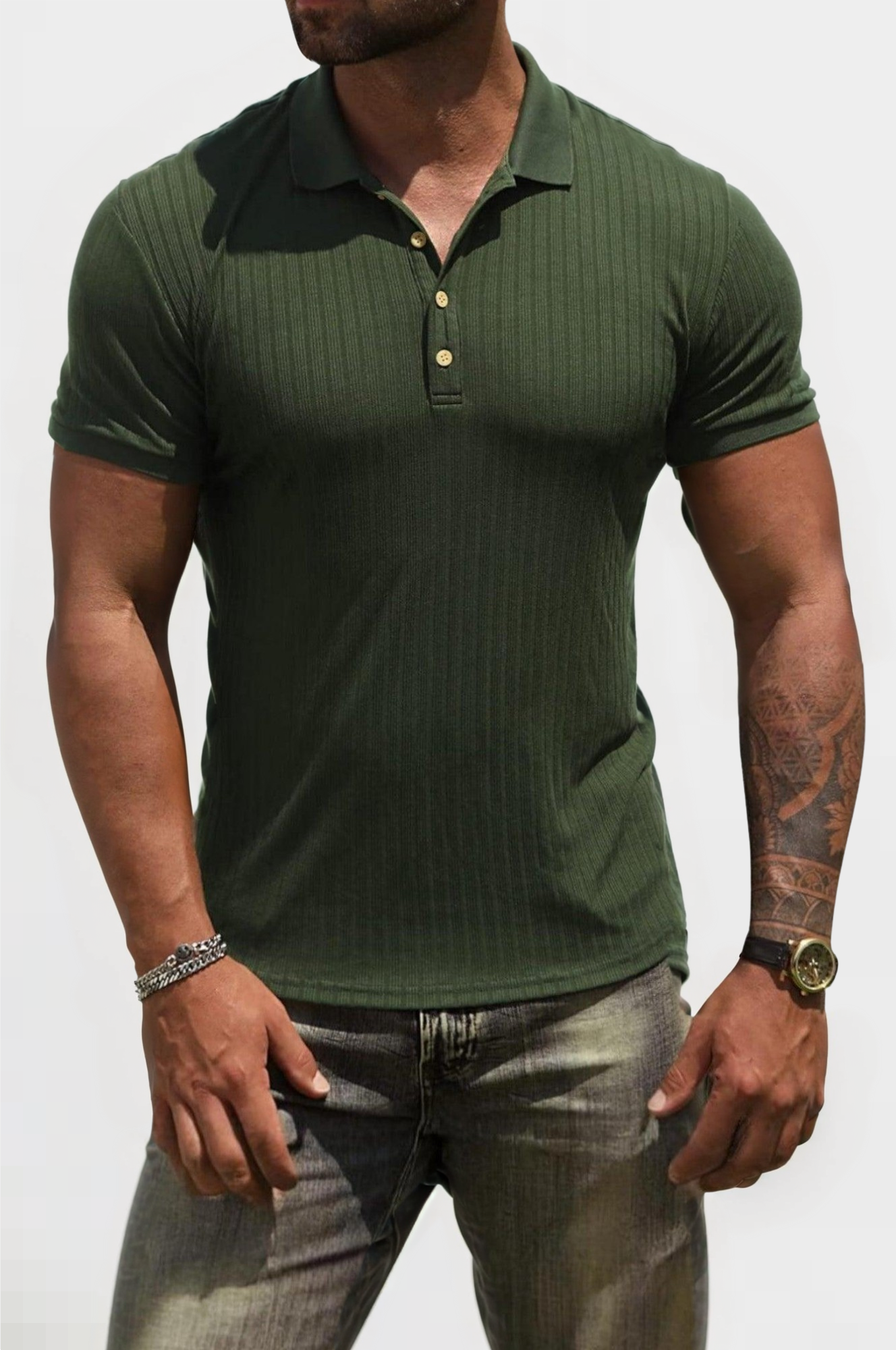 Striped Mercerized Polo