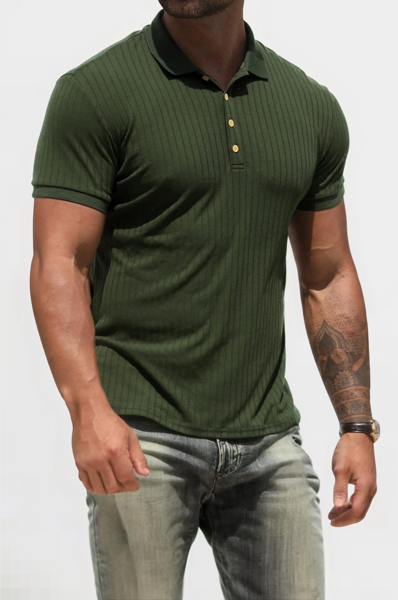 Striped Mercerized Polo