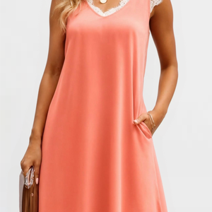 Elegant Edge Midi Lace Dress