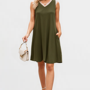 Elegant Edge Midi Lace Dress