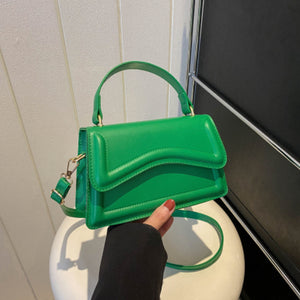 Small Square Women's Fashion Shoulder Solid Color Tote Crossbody