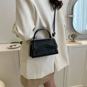 Small Square Women's Fashion Shoulder Solid Color Tote Crossbody