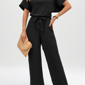 Soft-Touch Printed Jumpsuit