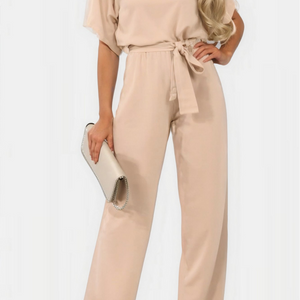Soft-Touch Printed Jumpsuit