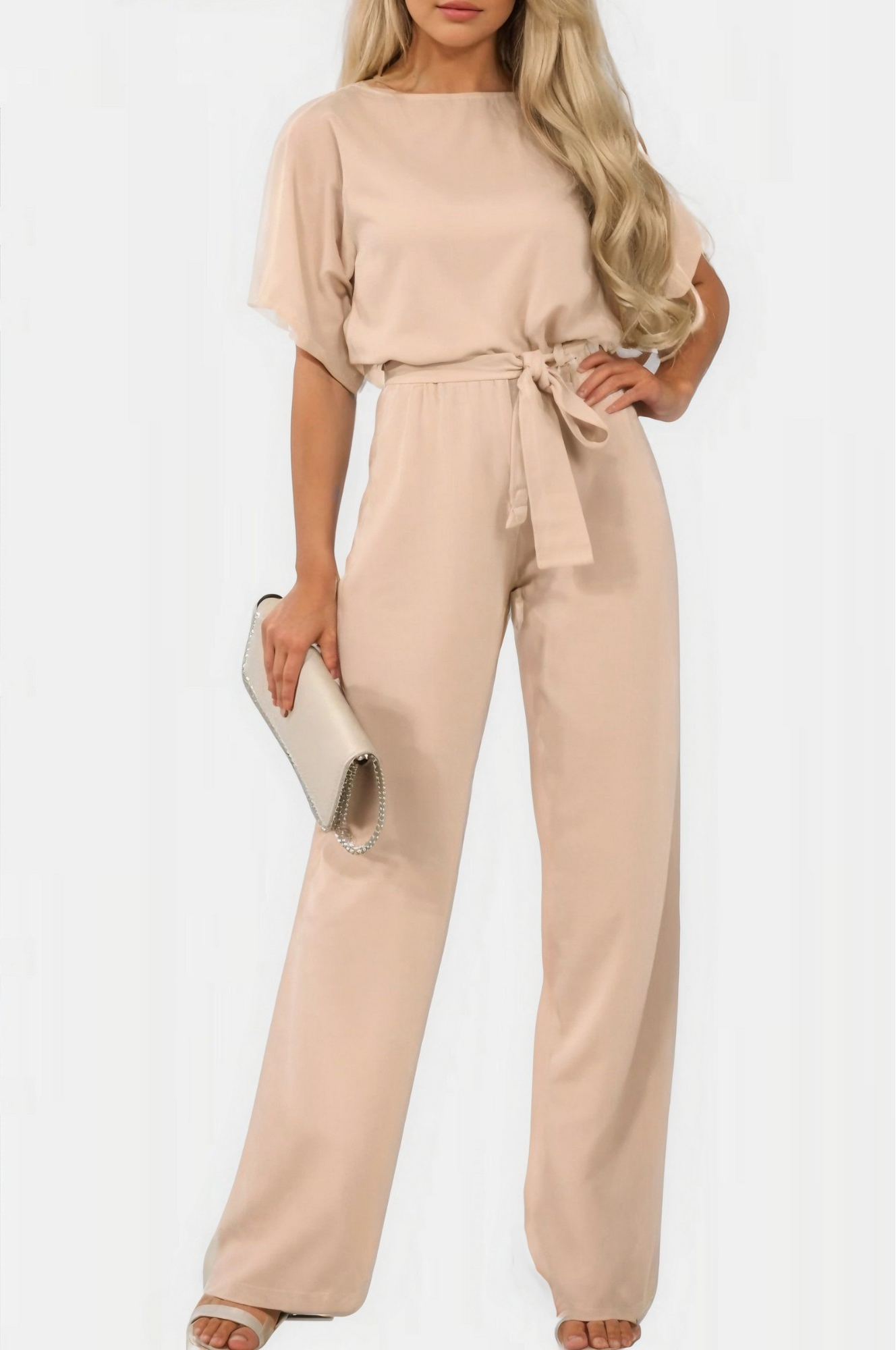 Soft-Touch Printed Jumpsuit