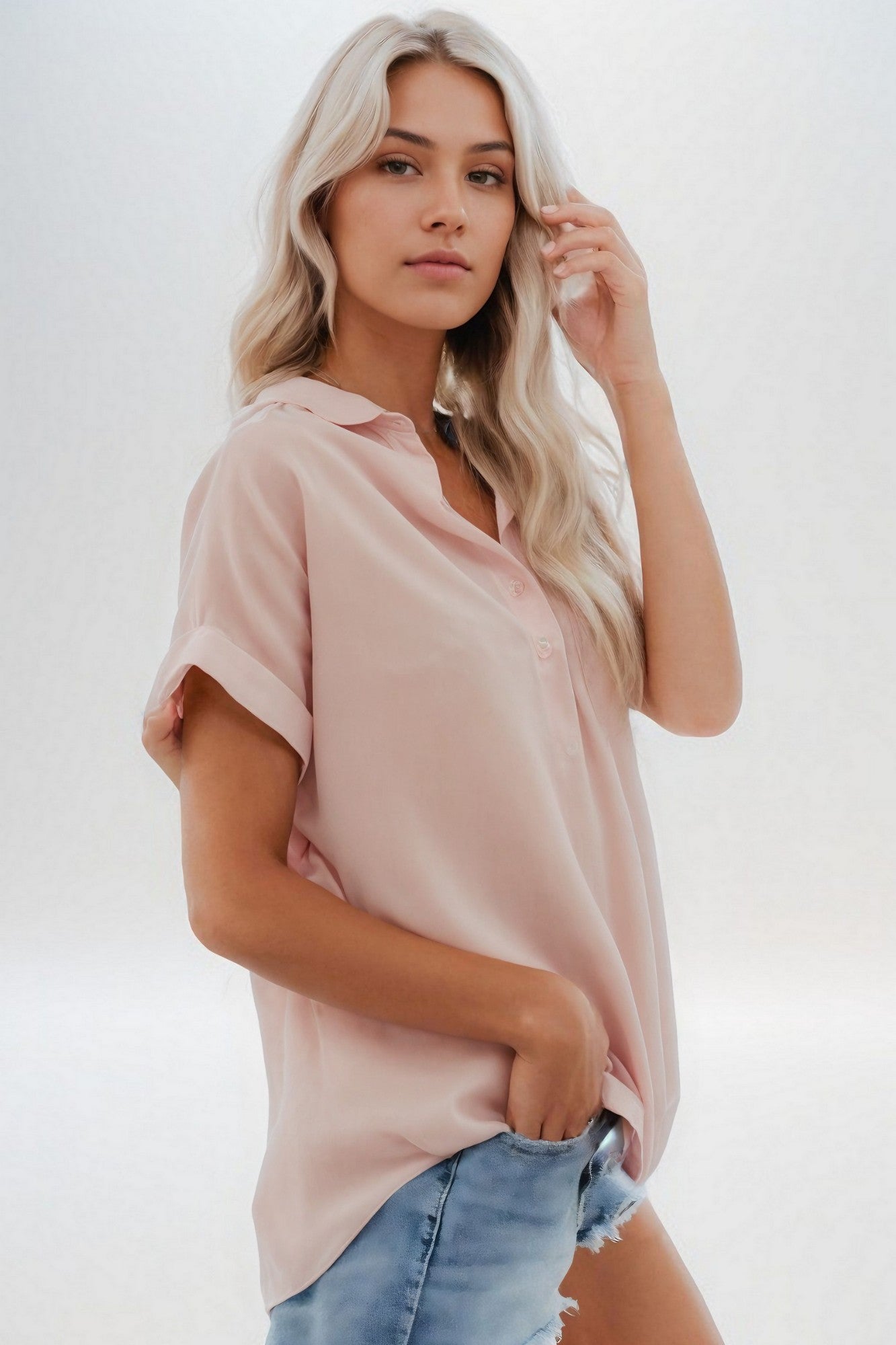 Tailored Buttoned Blouse